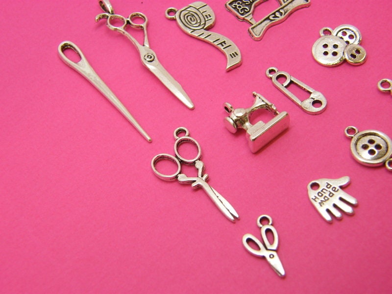 The Sewing Collection - 12 Different Antique Silver Tone