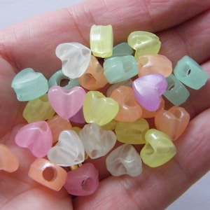 Glow in the Dark Beads Different Shapes Acrylic Beads Star Beads Heart  Beads Rocaille Beads Oval Beads Round Beads 