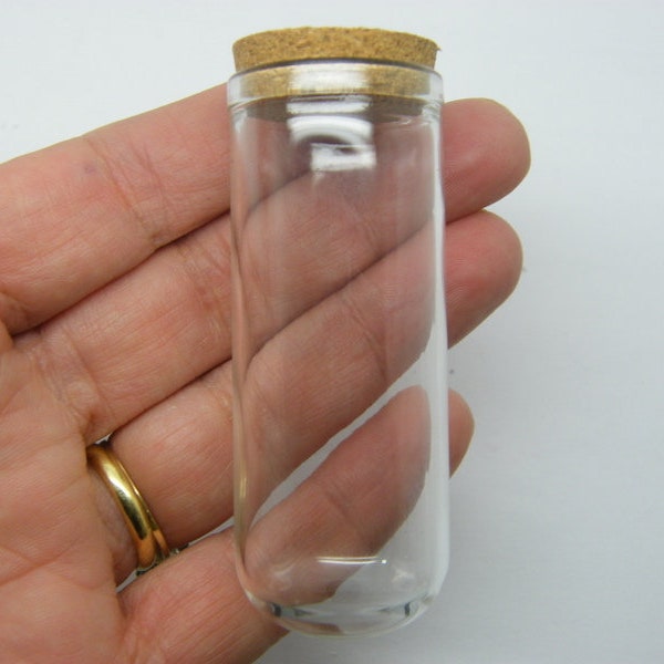 4 Glass bottle dome closhe cover corks GB043 L