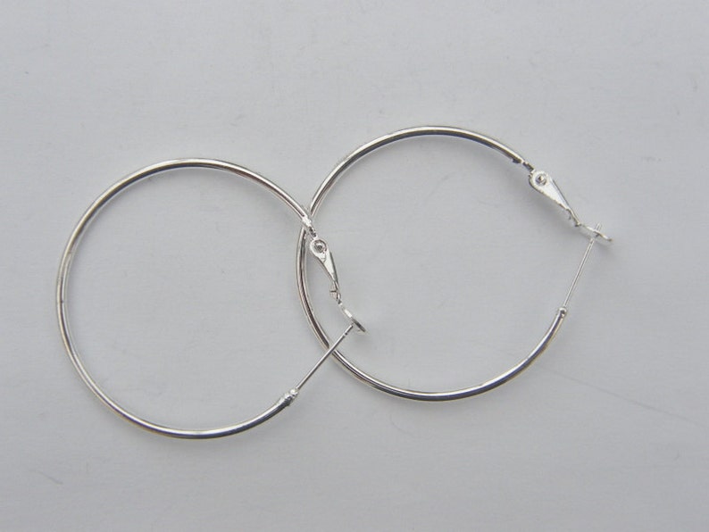 BULK 20 Earring Hoops 39 X 35mm Silver Plated FS307 Etsy