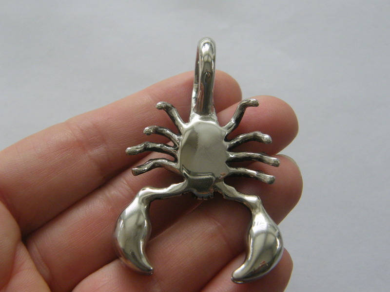 Pendentif Scorpion En Acier Inoxydable Doré - Bijou Fantaisie Style Audacieux - Neuf