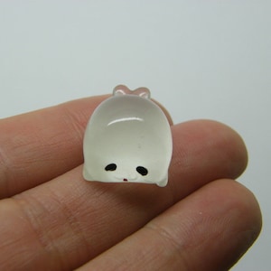 4 Seal sea lion miniature white glow in the dark resin FF116