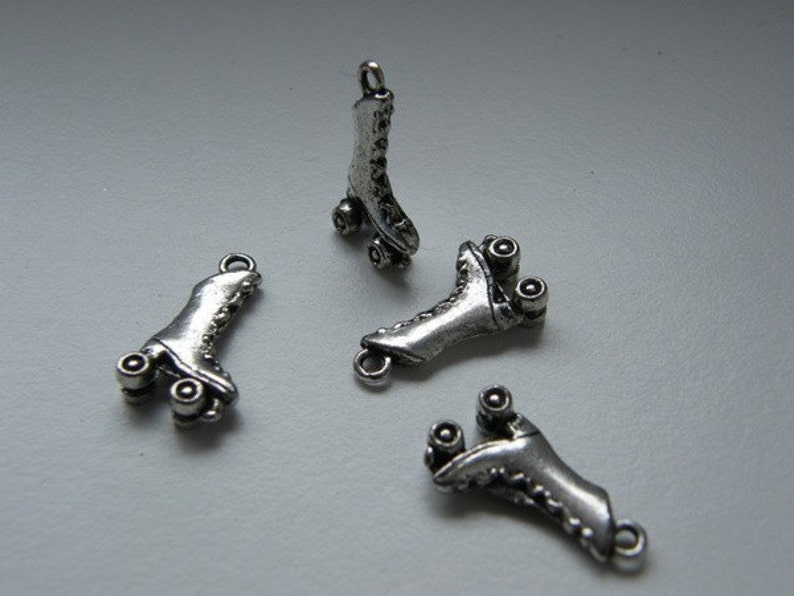 BULK 50 Roller Skate Charms Antique Silver Tone SP48 Etsy
