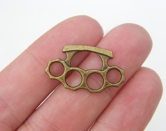 8 Brass Knuckles Antique Bronze Tone G36 - Etsy