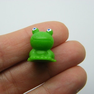 6 Frosch Miniatur Feengarten grün Kunstharz A766