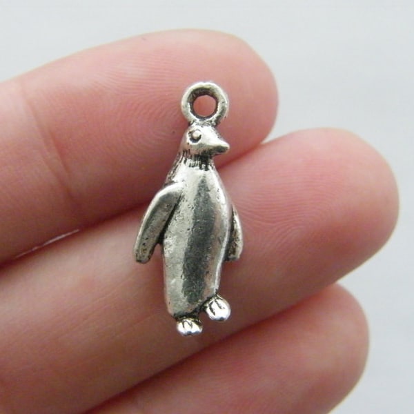 BULK 30 Pinguin Charms antik silber A170