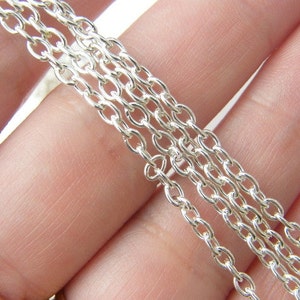 2 Necklace chains 46cm 18 silver plated image 2