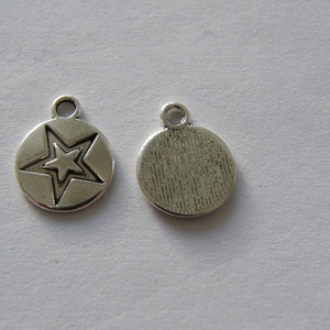 BULK 50 Star charms silver plated tone S92 SALE 50% OFF BULK 50 Star charms silver plated tone S92 SALE 50% OFF