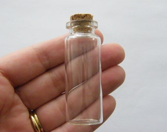 5 Mini glass bottles with corks GB25 79405