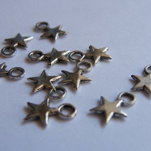 BULK 50 Star charms antique silver tone S11 SALE 50% OFF image 5
