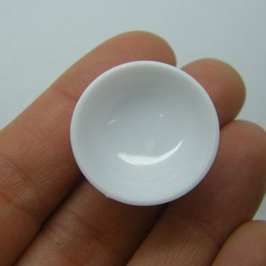 4 Bowl miniature dollhouse white resin FD200