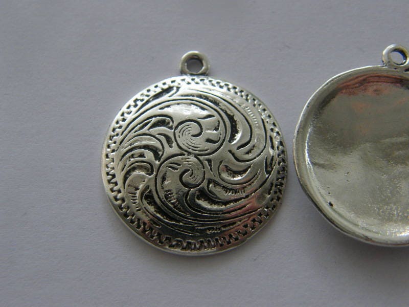 8 Wave Charms Antique Silver Tone FF406 - Etsy
