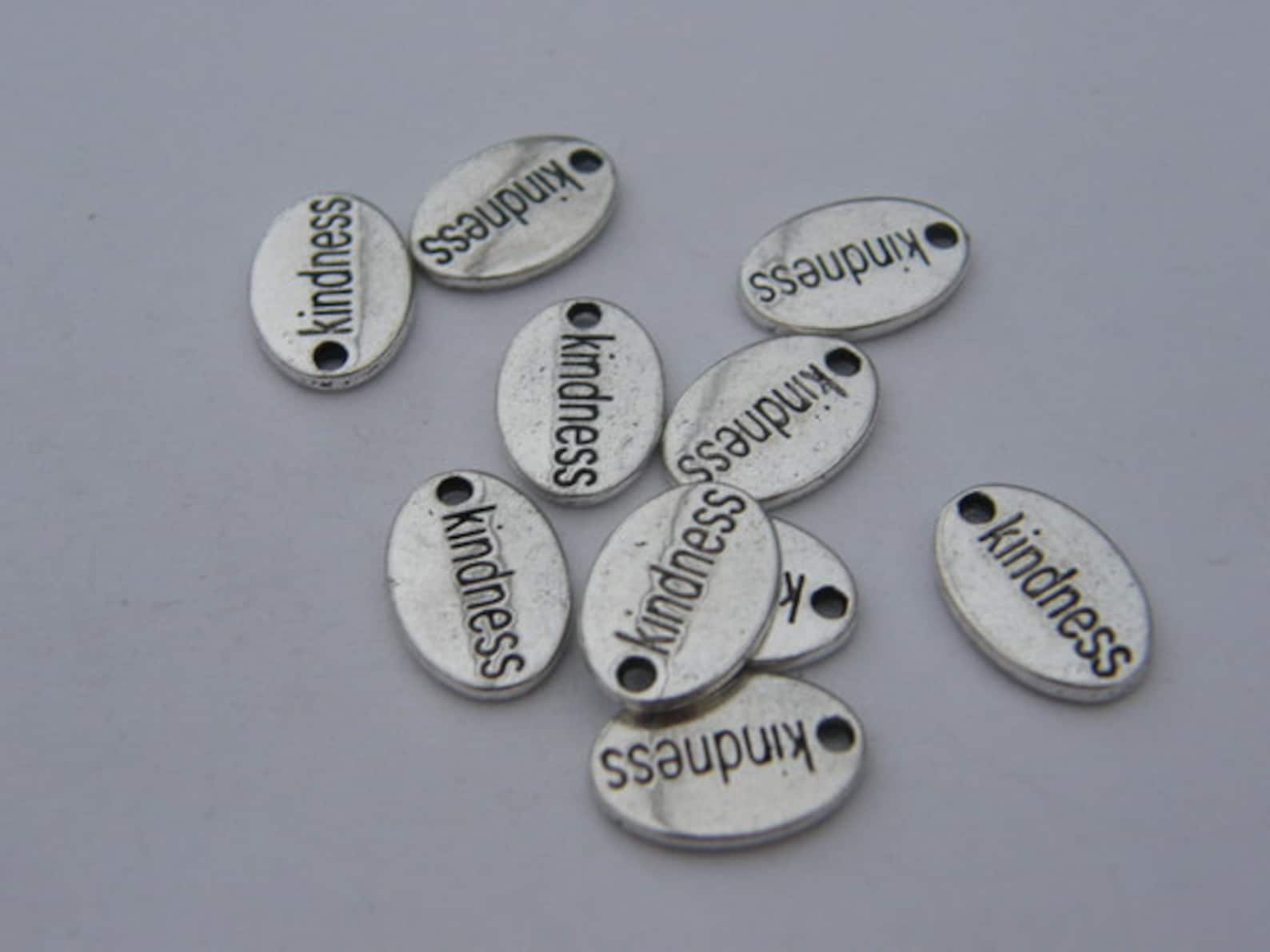 BULK 50 Kindness Charms Tibetan Silver M10 Etsy