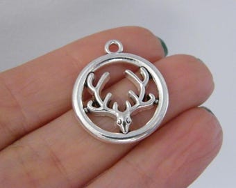 8 bedels hertenbok antiekzilverkleur A11