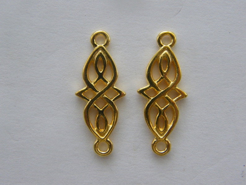 6 Celtic Knot Connector Charms Gold Tone R3 - Etsy