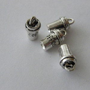 BULK 20 Coffee Cup Charms Antque Slver Tone FD174 - Etsy