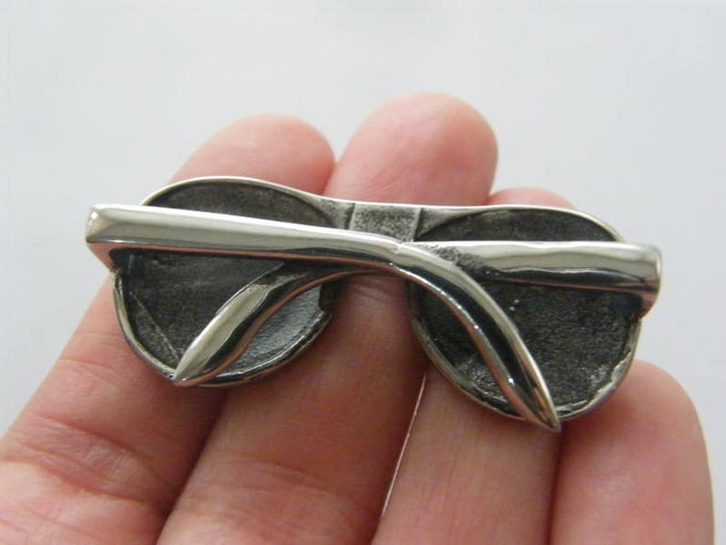 1 Sunglasses pendant dark silver tone stainless steel P53 SALE 50% OFF image 3