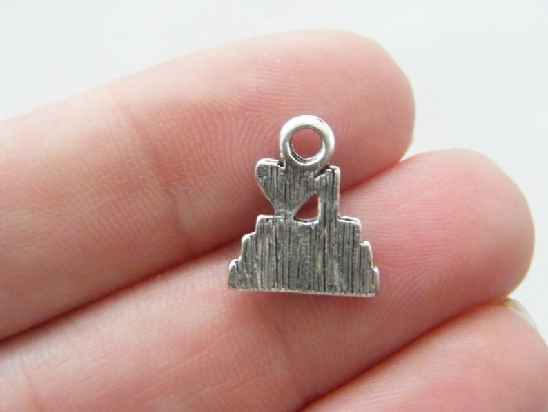 8 I love to read charms antique silver tone P449 image 2