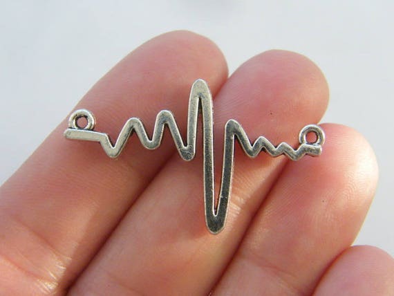 14 Moon charms antique silver tone M4