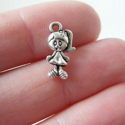 5pcs Girl Charms Student Charms 3D Charms Antique Silver Tone Etsy