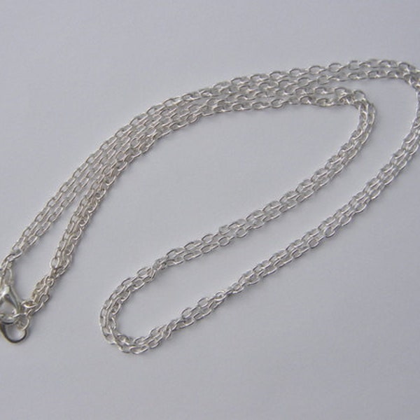 BULK 12 Kettingen 46 cm 18" verzilverd