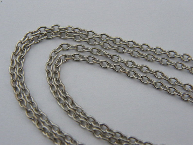 BULK 12 Necklace Chains 62cm Silver Tone Etsy