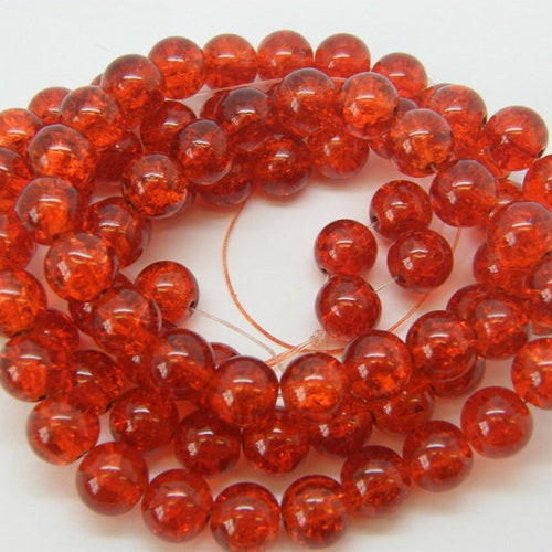 20 Orange 10mm Frosted Glass Beads Wholesale Glass Beads for Etsy