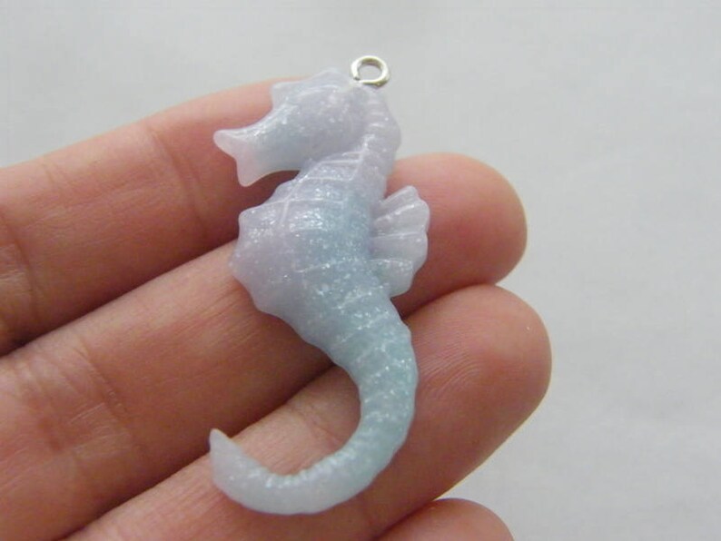 BULK 10 Seahorse Pendants Pink and Blue Resin FF416 Etsy