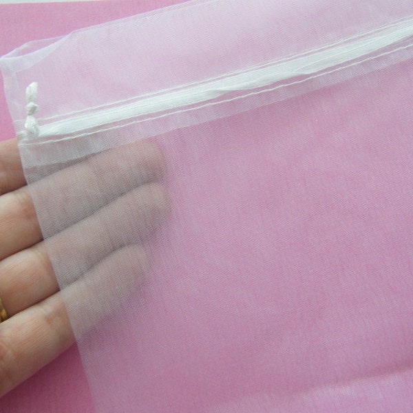 BULK 20 Organza sacchetti bianchi 23 x 17cm