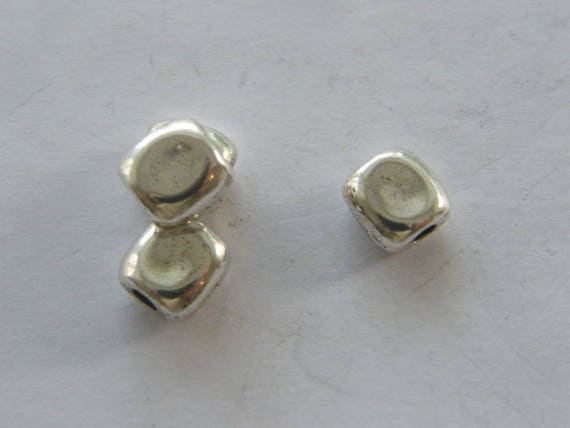 50 Spacer ring beads antique silver tone FS269