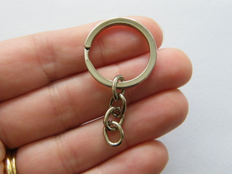 BULK 30 Key Rings 25mm With 25mm Chain Silver Tone FS305 Etsy Canada