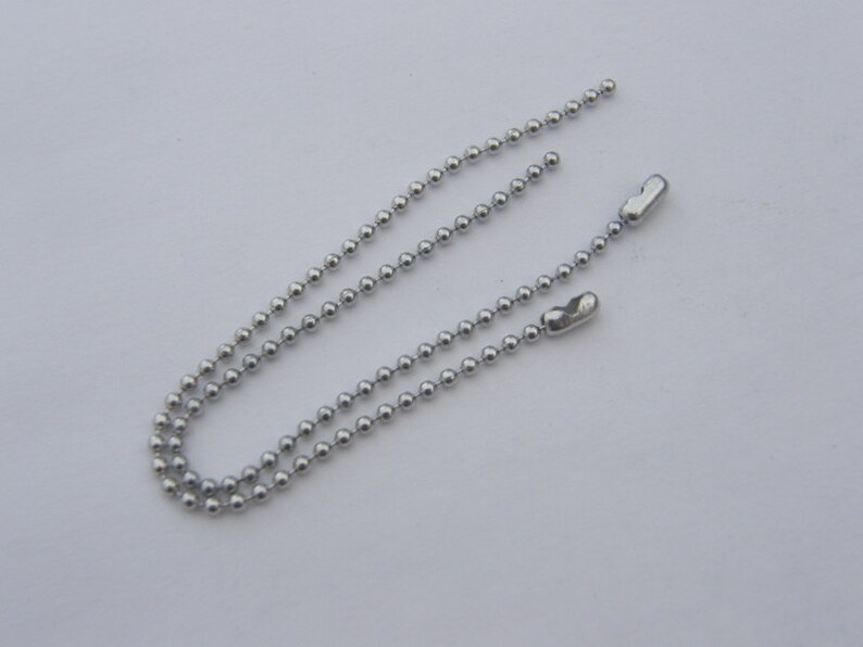 25 Ball Chain With Connector Clasp Silver Tone FS388 Etsy