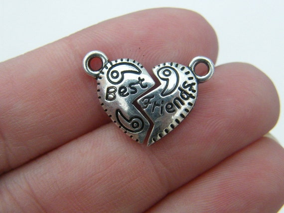 4 Bridge charms antique silver tone WT114