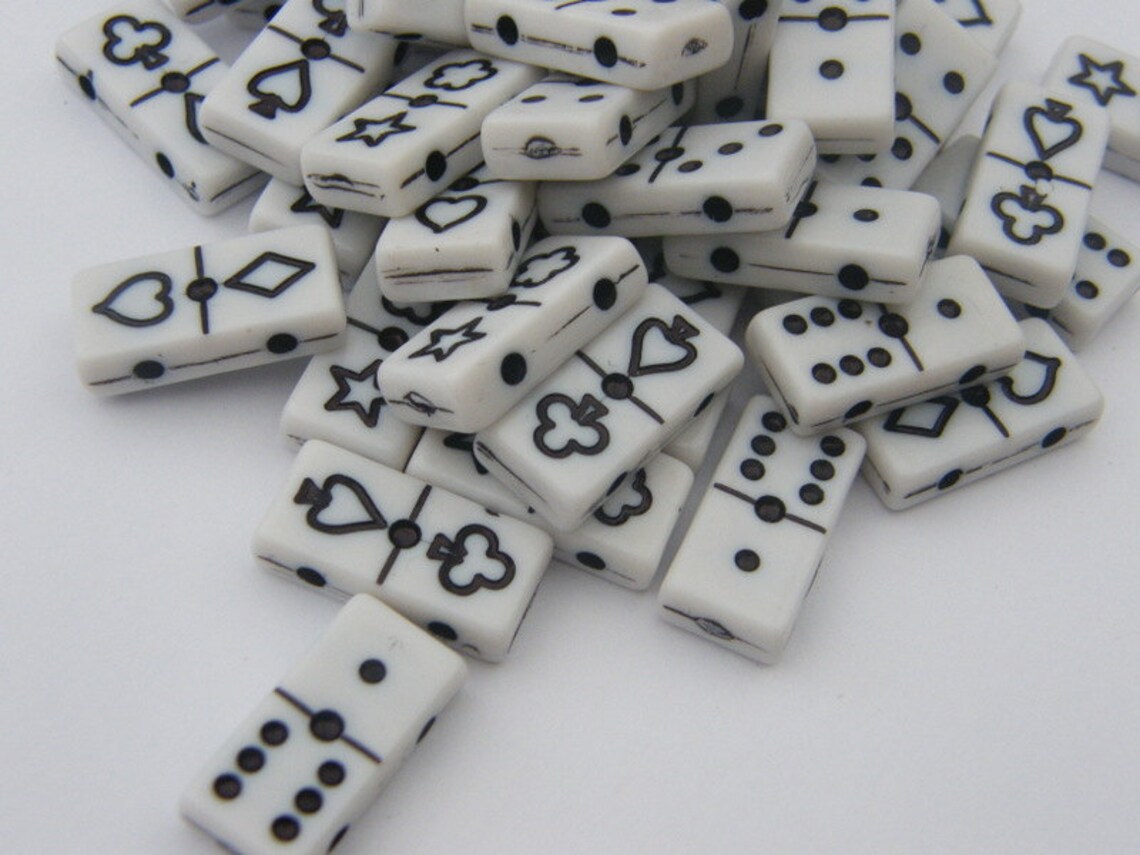 20 Domino Beads 20 X 10mm AB94 Etsy