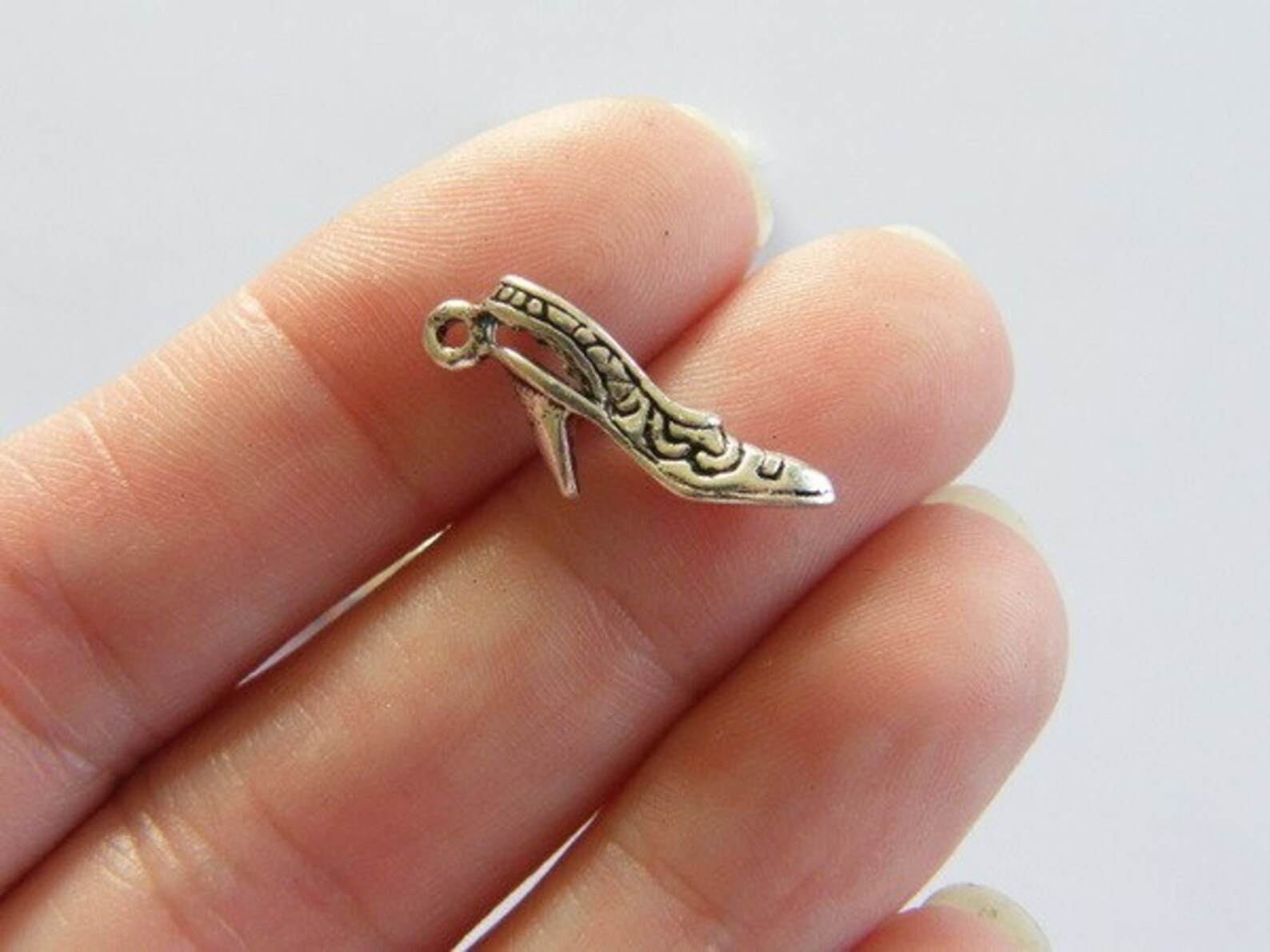 BULK 50 High Heel Shoe Charms Antique Silver Tone CA206 Etsy