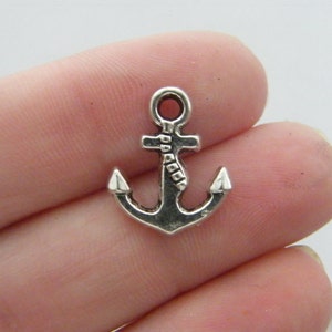 24 Anker Charms antikem Silber Ton FF327