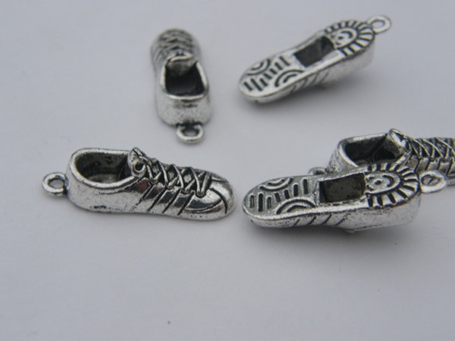 Anhänger Joggingschuh, Laufschuh In Echt Sterling-Silber 925, Charm