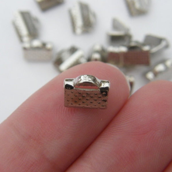 30 bandendstücken 8 x 6mm Silber Ton FS383