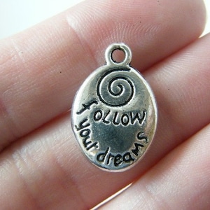 4 Segui i tuoi sogni charms argento antico M168