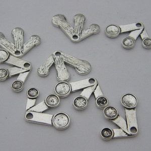 BULK 50 Measuring spoon charms antique silver tone FD89 image 3