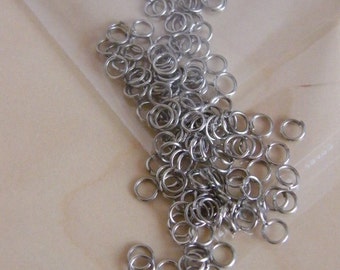 200 Jump rings 5mm silver tone