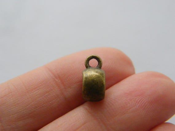 10 Bails antique silver tone FS13