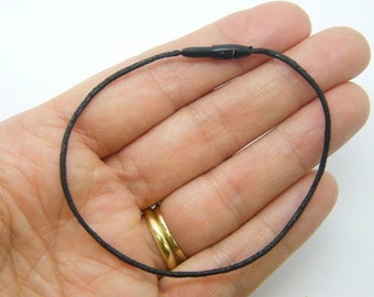40 Black waxed label tag cord FS454