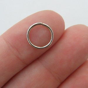 BULK 400 Jump rings 10mm silver tone FS37