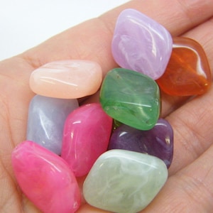 40 Imitation gemstone beads random mixed  acrylic BB859