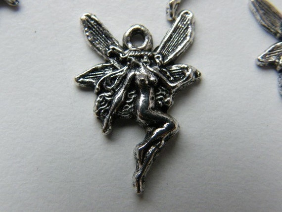 10 Fairy Charms Antique Silver Tone FB14 - Etsy