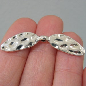 BULK 50 Angel wing spacer beads antique silver tone AW60
