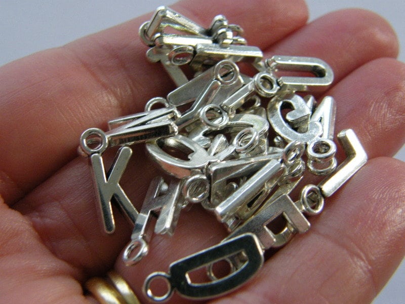 Letter Charms in Sterling Silver. Letter Charms. Letter Charms for Bracelets. Initial Charms. Bulk Charms. Initial Charm.