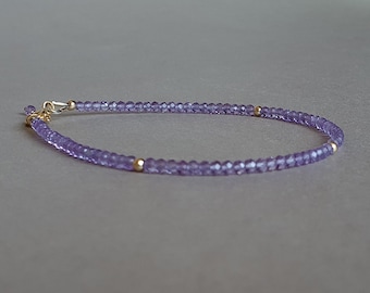 Lavender amethyst bracelet, gift for her, February birthstone, natural amethyst jewelry