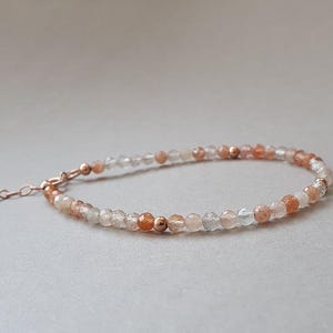 Sunstone bracelet, abundance jewelry, gift for her, healing stone bracelet